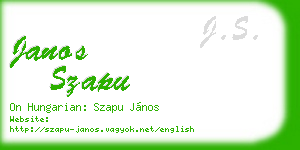 janos szapu business card